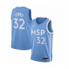 Men's Minnesota Timberwolves #32 Karl-Anthony Towns Swingman Blue Basketball Jersey 2019-20 City Edition