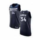 Men's Minnesota Timberwolves #34 Noah Vonleh Authentic Navy Blue Basketball Jersey - Icon Edition