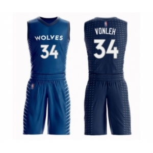 Men's Minnesota Timberwolves #34 Noah Vonleh Swingman Blue Basketball Suit Jersey