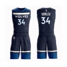 Men's Minnesota Timberwolves #34 Noah Vonleh Swingman Navy Blue Basketball Suit Jersey - Icon Edition