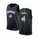 Men's Minnesota Timberwolves #4 Jaylen Nowell Authentic Black Hardwood Classics Jersey