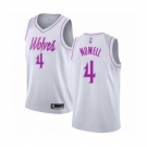 Men's Minnesota Timberwolves #4 Jaylen Nowell White Swingman Jersey - Earned Edition