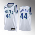 Men's Minnesota Timberwolves #44 Justin Jackson White 2023-24 Classic Edition Stitched Jersey