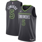 Men's Minnesota Timberwolves #5 Anthony Edwards Black Statement Edition Stitched Jersey