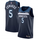 Men's Minnesota Timberwolves #5 Anthony Edwards Navy Icon Edition Stitched Jersey