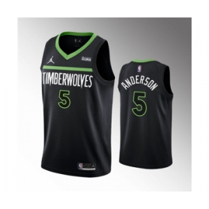 Men's Minnesota Timberwolves #5 Kyle Anderson Black Statement Edition Stitched Jersey