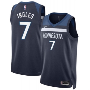 Men's Minnesota Timberwolves #7 Joe Ingles 2024 Icon Edition navy 75th Anniversary Swingman Stitched Jersey