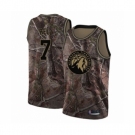 Men's Minnesota Timberwolves #7 Jordan Bell Swingman Camo Realtree Collection Basketball Jersey