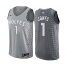 Men's Nike Minnesota Timberwolves #1 Tyus Jones Swingman Gray NBA Jersey - City Edition