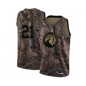 Men's Nike Minnesota Timberwolves #21 Kevin Garnett Swingman Camo Realtree Collection NBA Jersey