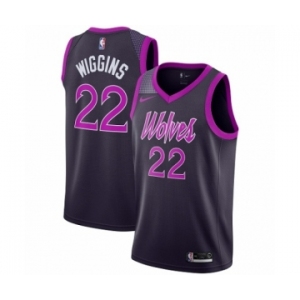 Men's Nike Minnesota Timberwolves #22 Andrew Wiggins Authentic Purple NBA Jersey - City Edition