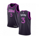 Men's Nike Minnesota Timberwolves #3 Anthony Brown Authentic Purple NBA Jersey - City Edition