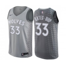 Men's Nike Minnesota Timberwolves #33 Keita Bates-Diop Swingman Gray NBA Jersey - City Edition