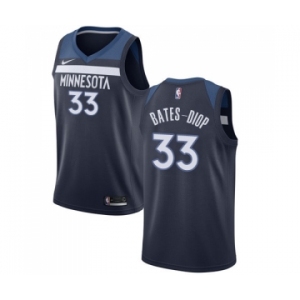 Men's Nike Minnesota Timberwolves #33 Keita Bates-Diop Swingman Navy Blue NBA Jersey - Icon Edition