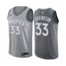 Men's Nike Minnesota Timberwolves #33 Robert Covington Authentic Gray NBA Jersey - City Edition