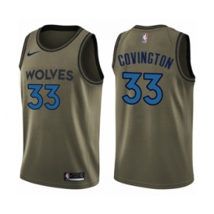 Men's Nike Minnesota Timberwolves #33 Robert Covington Swingman Green Salute to Service NBA Jersey