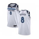 Men's Nike Minnesota Timberwolves #8 Nemanja Bjelica Authentic White NBA Jersey - Association Edition