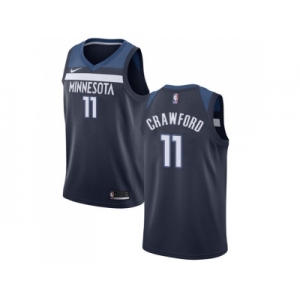 Nike Minnesota Timberwolves #11 Jamal Crawford Navy Blue NBA Swingman Icon Edition Jersey