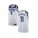 Nike Minnesota Timberwolves #11 Jamal Crawford White NBA Swingman Association Edition Jersey