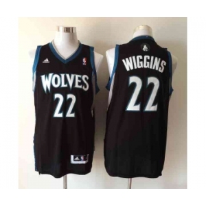 nba minnesota timberwolves #22 wiggins black[revolution 30 swingman]