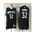 nba minnesota timberwolves #32 towns black[revolution 30 swingman]