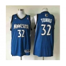 nba minnesota timberwolves #32 towns blue[revolution 30 swingman]