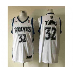 nba minnesota timberwolves #32 towns white[revolution 30 swingman]