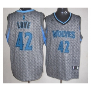 nba minnesota timberwolves #42 love grey[ limited static fashion swingman]