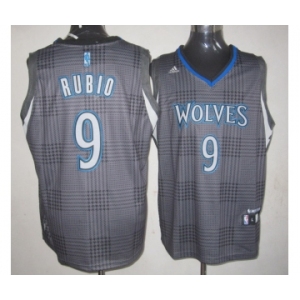 nba minnesota timberwolves #9 rubio blackgrey[2012]