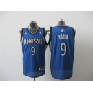 nba minnesota timberwolves #9 rubio lt.blue[2011 swingman revolution 30]