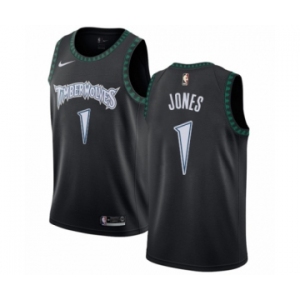 Women's Nike Minnesota Timberwolves #1 Tyus Jones Swingman Black Hardwood Classics Jersey