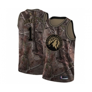 Women's Nike Minnesota Timberwolves #1 Tyus Jones Swingman Camo Realtree Collection NBA Jersey