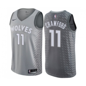 Women's Nike Minnesota Timberwolves #11 Jamal Crawford Swingman Gray NBA Jersey - City Edition