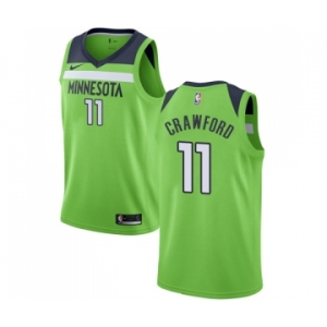 Women's Nike Minnesota Timberwolves #11 Jamal Crawford Swingman Green NBA Jersey Statement Edition