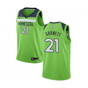 Women's Nike Minnesota Timberwolves #21 Kevin Garnett Swingman Green NBA Jersey Statement Edition