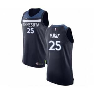 Women's Nike Minnesota Timberwolves #25 Derrick Rose Authentic Navy Blue NBA Jersey - Icon Edition