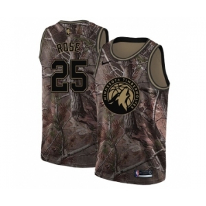 Women's Nike Minnesota Timberwolves #25 Derrick Rose Swingman Camo Realtree Collection NBA Jersey