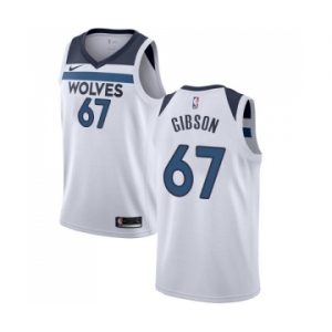 Women's Nike Minnesota Timberwolves #67 Taj Gibson Swingman White NBA Jersey - Association Edition