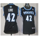 women nba jerseys minnesota timberwolves #42 love black