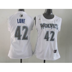 women nba jerseys minnesota timberwolves #42 love white