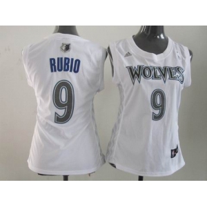 women nba jerseys minnesota timberwolves #9 rubio white