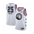 Youth Minnesota Timberwolves #25 Derrick Rose Swingman White 2019 All-Star Game Basketball Jersey