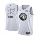 Youth Nike Jordan Minnesota Timberwolves #32 Karl-Anthony Towns Swingman White 2018 All-Star Game NBA Jersey