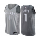 Youth Nike Minnesota Timberwolves #1 Tyus Jones Swingman Gray NBA Jersey - City Edition