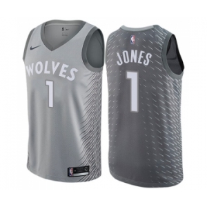 Youth Nike Minnesota Timberwolves #1 Tyus Jones Swingman Gray NBA Jersey - City Edition