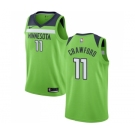 Youth Nike Minnesota Timberwolves #11 Jamal Crawford Swingman Green NBA Jersey Statement Edition