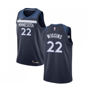 Youth Nike Minnesota Timberwolves #22 Andrew Wiggins Swingman Navy Blue Road NBA Jersey - Icon Edition