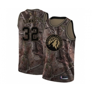 Youth Nike Minnesota Timberwolves #32 Karl-Anthony Towns Swingman Camo Realtree Collection NBA Jersey