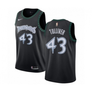 Youth Nike Minnesota Timberwolves #43 Anthony Tolliver Swingman Black Hardwood Classics Jersey