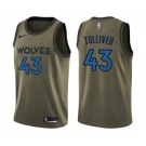 Youth Nike Minnesota Timberwolves #43 Anthony Tolliver Swingman Green Salute to Service NBA Jersey